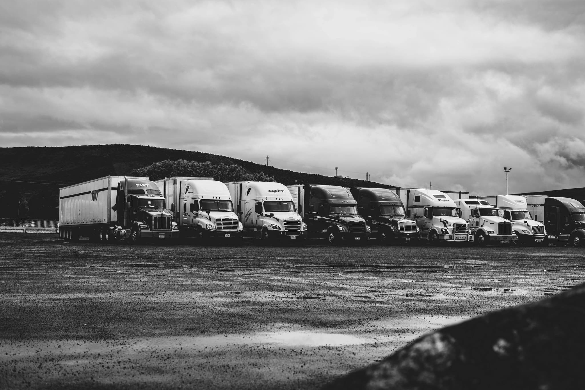 Fleet of trucks